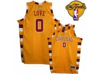 Men Adidas Cleveland Cavaliers #0 Kevin Love Swingman Gold Throwback Classic 2016 The Finals Patch NBA Jersey