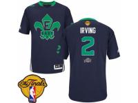 Men Adidas Cleveland Cavaliers #2 Kyrie Irving Swingman Navy Blue 2014 All Star 2016 The Finals Patch NBA Jersey
