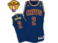 Men Adidas Cleveland Cavaliers #2 Kyrie Irving Swingman Navy Blue CavFanatic 2016 The Finals Patch NBA Jersey