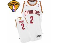 Men Adidas Cleveland Cavaliers #2 Kyrie Irving Swingman White Home 2016 The Finals Patch NBA Jersey