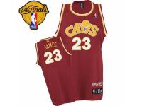 Men Adidas Cleveland Cavaliers #23 LeBron James Swingman Wine Red CAVS Throwback 2016 The Finals Patch NBA Jersey