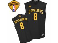 Men Adidas Cleveland Cavaliers #8 Matthew Dellavedova Swingman Black Fashion 2016 The Finals Patch NBA Jersey
