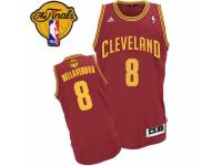 Men Adidas Cleveland Cavaliers #8 Matthew Dellavedova Swingman Wine Red Road 2016 The Finals Patch NBA Jersey
