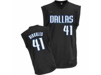 Men Adidas Dallas Mavericks #41 Dirk Nowitzki Swingman Black Dirkules Fashion NBA Jersey
