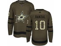Men Adidas Dallas Stars #10 Martin Hanzal Green Salute to Service NHL Jersey