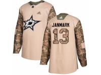 Men Adidas Dallas Stars #13 Mattias Janmark Camo Veterans Day Practice NHL Jersey