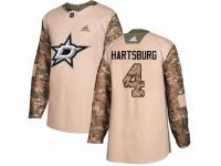 Men Adidas Dallas Stars #4 Craig Hartsburg Camo Veterans Day Practice NHL Jersey