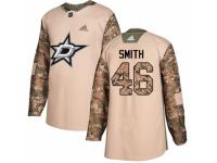 Men Adidas Dallas Stars #46 Gemel Smith Camo Veterans Day Practice NHL Jersey