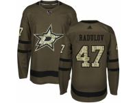 Men Adidas Dallas Stars #47 Alexander Radulov Green Salute to Service NHL Jersey