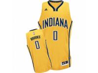 Men Adidas Indiana Pacers #0 Aaron Brooks Swingman Gold Alternate NBA Jersey