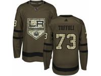 Men Adidas Los Angeles Kings #73 Tyler Toffoli Green Salute to Service NHL Jersey