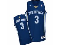 Men Adidas Memphis Grizzlies #3 Shareef Abdur-Rahim Swingman Navy Blue Road NBA Jersey
