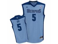 Men Adidas Memphis Grizzlies #5 Courtney Lee Swingman Light Blue Alternate NBA Jersey