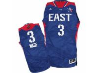 Men Adidas Miami Heat #3 Dwyane Wade Swingman Blue 2013 All Star NBA Jersey