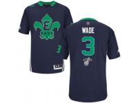 Men Adidas Miami Heat #3 Dwyane Wade Swingman Navy Blue 2014 All Star NBA Jersey