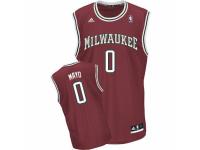 Men Adidas Milwaukee Bucks #0 O.J. Mayo Swingman Red Alternate NBA Jersey