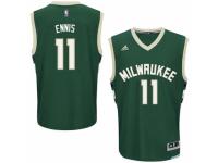 Men Adidas Milwaukee Bucks #11 Tyler Ennis Swingman Green Road NBA Jersey