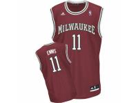 Men Adidas Milwaukee Bucks #11 Tyler Ennis Swingman Red Alternate NBA Jersey