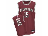 Men Adidas Milwaukee Bucks #15 Greg Monroe Swingman Red Alternate NBA Jersey