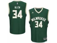 Men Adidas Milwaukee Bucks #34 Ray Allen Swingman Green Road NBA Jersey