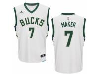 Men Adidas Milwaukee Bucks #7 Thon Maker Swingman White Home NBA Jersey