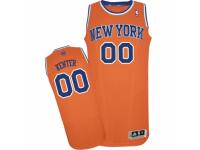 Men Adidas New York Knicks #00 Enes Kanter Orange Alternate NBA Jersey