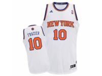 Men Adidas New York Knicks #10 Walt Frazier Swingman White Home NBA Jersey