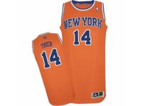 Men Adidas New York Knicks #14 Allonzo Trier Orange Alternate NBA Jersey