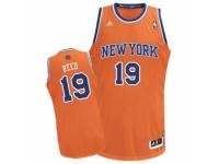 Men Adidas New York Knicks #19 Willis Reed Swingman Orange Alternate NBA Jersey