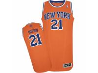 Men Adidas New York Knicks #21 Damyean Dotson Orange Alternate NBA Jersey