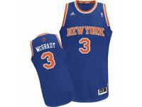 Men Adidas New York Knicks #3 Tracy McGrady Swingman Royal Blue Road NBA Jersey