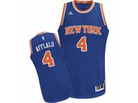 Men Adidas New York Knicks #4 Arron Afflalo Swingman Royal Blue Road NBA Jersey