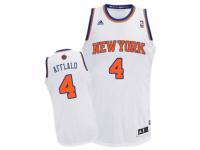 Men Adidas New York Knicks #4 Arron Afflalo Swingman White Home NBA Jersey