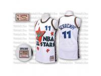 Men Adidas Oklahoma City Thunder #11 Detlef Schrempf Swingman White 1995 All Star Throwback NBA Jersey