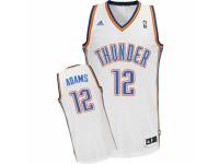 Men Adidas Oklahoma City Thunder #12 Steven Adams Swingman White Home NBA Jersey