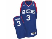 Men Adidas Philadelphia 76ers #3 Dana Barros Swingman Royal Blue Alternate NBA Jersey