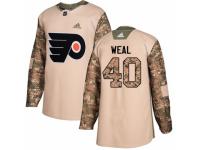 Men Adidas Philadelphia Flyers #40 Jordan Weal Camo Veterans Day Practice NHL Jersey