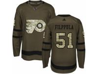 Men Adidas Philadelphia Flyers #51 Valtteri Filppula Green Salute to Service NHL Jersey