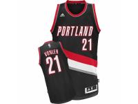 Men Adidas Portland Trail Blazers #21 Noah Vonleh Swingman Black Road NBA Jersey