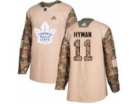Men Adidas Toronto Maple Leafs #11 Zach Hyman Camo Veterans Day Practice NHL Jersey