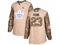 Men Adidas Toronto Maple Leafs #23 Eric Fehr Camo Veterans Day Practice NHL Jersey