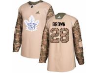 Men Adidas Toronto Maple Leafs #28 Connor Brown Camo Veterans Day Practice NHL Jersey