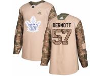 Men Adidas Toronto Maple Leafs #57 Travis Dermott Camo Veterans Day Practice NHL Jersey