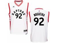 Men Adidas Toronto Raptors #92 Lucas Nogueira Swingman White Home NBA Jersey