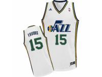 Men Adidas Utah Jazz #15 Derrick Favors Swingman White Home NBA Jersey