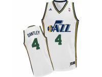 Men Adidas Utah Jazz #4 Adrian Dantley Swingman White Home NBA Jersey