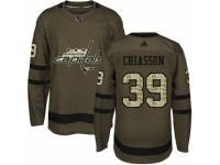 Men Adidas Washington Capitals #39 Alex Chiasson Green Salute to Service NHL Jersey