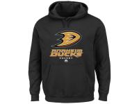 Men Anaheim Ducks Majestic Critical Victory VIII Pullover Hoodie - Black