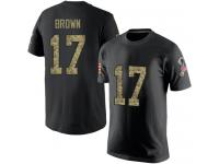 Men Antonio Brown Black Camo Football New England Patriots T-Shirt Salute to Service #17