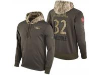 Men Baltimore Ravens #32 Eric Weddle Olive 2017 Salute to Service Hoodie